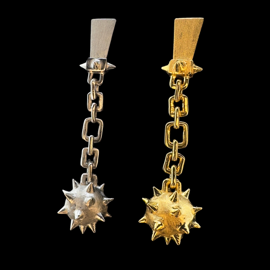 Silver/Gold Wrecking Ball Earring